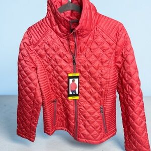 NWT Marc New York Andrew Marc Quilted Jacket Red Coral Size S